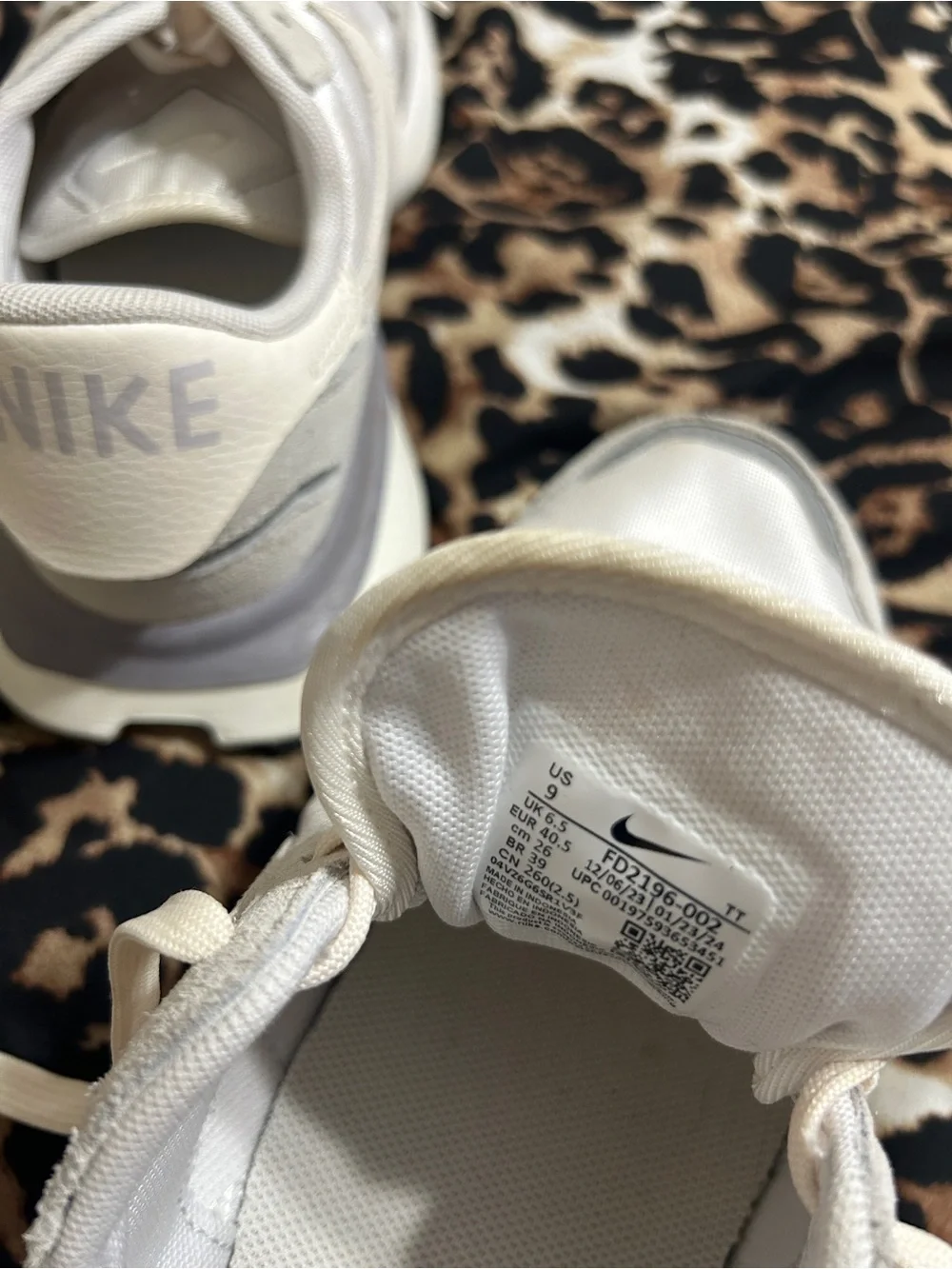 Nike Women's Neutral Cream and Light Gray Casual Sneakers